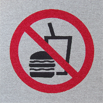 飲食禁止タイルカーペット画像