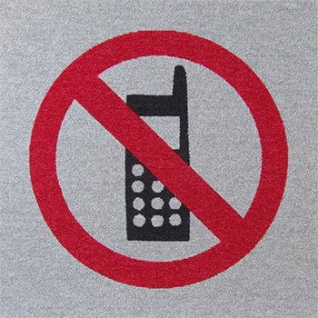 携帯電話使用禁止タイルカーペット画像